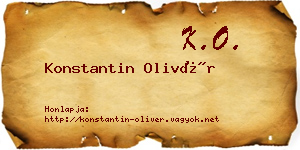 Konstantin Olivér névjegykártya